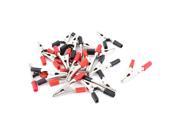 Unique Bargains 20 Pcs 13mm Jaw Open Width Insulated Alligator Clips Test Lead Clamps