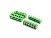 5Pcs 7.62mm Pitch 6Pin PCB Mount Power Screw Terminal Block Connector