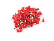 Unique Bargains 100 Pcs Wire Crimp Connector Terminal Insulated Ferrule Red E2508 14AWG 2.5mm2
