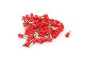 Unique Bargains 50 Pcs Crimp Cord End Terminal Insulated Bootlace Ferrule Red E2508 14AWG 2.5mm2