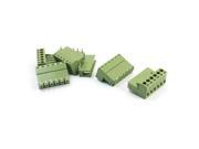 Unique Bargains 5.08mm 6P 90 Degree Pluggable in PCB Screw Terminal Block 300V 10A 5Pcs