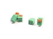 5Pcs 2.54mm Pitch 3 Position PCB Screwless Terminal Barrier Block Connector
