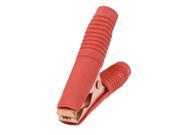 Red Plastic Coated Handle Car Battery Clip Alligator Test Clamp 6A 3.5