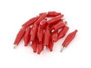 Unique Bargains 20Pcs Red Alligator Test Clip Battery Charging Clamp Connector for Jumper Wire