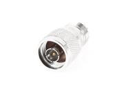 Unique Bargains UHF Female to N Male F M Adapter RF Coaxial Antenna Connector Silver Tone