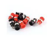 10 Pcs Black Red Binding Post Banana Jack Adapter for 4mm Safety Protection Plug