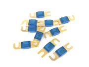 Unique Bargains 10 x Blue Plastic Gold Tone Plated 60A AFS Power Wire Fuse for Car