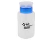 180ml Liquid Press Pumping Dispenser Alcohol Bottle Remover Blue White