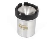 Outdoor Portable Plastic Metal Cup Designed Ashtray for Car with 3 Grooves Silver Tone Black
