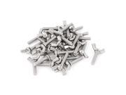 Unique Bargains M5x20mm Thread Stainless Steel Wing Bolt Butterfly Screws Fastener 30Pcs