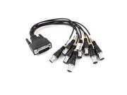 DB15 Pin Male to 8 BNC Female Audio Video Famale Cable Black