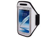Sports Running Jogging Gym Armband Pouch Case Cover Holder White for Note 2 3