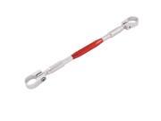Unique Bargains Motorcycle Engine Speed Handlebar Stabilizer Lever Bar Rod Silver Tone Red