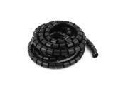 Flexible Spiral Tube Cable Wire Wrap PC Computer Cord Management 10Ft Black