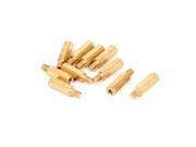M4x16mm 6mm Male to Female Thread 0.7mm Pitch Brass Hex Standoff Spacer 10Pcs