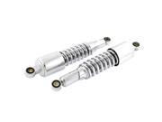 2 Pcs Silver Tone Rear Suspension Shock Absorber for Motorcycle