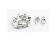 Unique Bargains 10pcs Sliver Tone Smile Face Print Motorbike License Plate Bolt Screw 24mm x 8mn