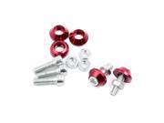Unique Bargains 5 Pcs 6mm Thread Dia License Plate Frame Bolts Screws Red for Motorcycle Truck
