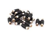 10pcs Dual RCA Female to Female Video Audio Coupler Adapter Connector