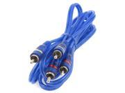 Auto Car 2 Meter Length RCA Type Male to Male M M Audio Extension Cable Blue