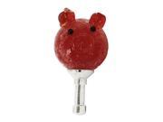 Unique Bargains Smartphone Red Glow in Dark Pig Ornament 3.5mm Ear Cap Dust proof Stopper