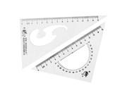 Office School Drafting Drawing Right Angle Triangle Ruler Protractor 2 Pcs