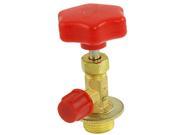 Unique Bargains Refrigeration Tool Screw On Design R134 Can Tap Valve Red