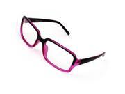 Unique Bargains Lady Fuchsia Plastic Arms Full Rims Clear Lens Plain Eyeglasses Spectacles