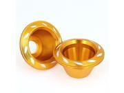 Unique Bargains Motorcycle Aluminium Fork Cup Front Wheel Drop Resistance Cups Gold Tone x 2