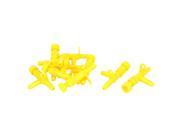 Unique Bargains 10 Pcs 2 Way Plastic Aquarium Air Flow Control Regulator Valve Yellow