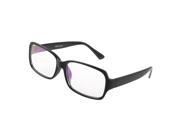 Unique Bargains Unique Bargains Lady Black Plastic Frame Multi Coated Lens Eyewear Plano Glasses