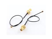 Unique Bargains 2 Pcs 15cm SMA Female to MMCX Female Wireless Antenna Extension Cable Connector