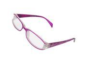 Floral Print Plastic Arms MC Lens Plano Glasses for Lady