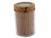 Portable Plastic Cylinder Shaped Ashtray for Car with Blue LED Light Wood Color