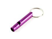 Outdoor Hiking Safety Survival Pet Training Whistle Keyring Key Chain Purple