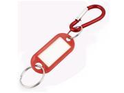 Name ID Tags Label Luggage Suitcase Bag Key Ring Carabiner Hook Red