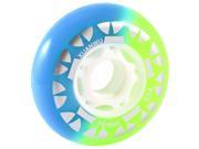 Unique Bargains 22mm Inline Dia Bearing Replacement Roller Skate Wheel Blue Green