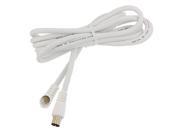 Male to Male TV Coaxial RF Fly Aerial Cable 2.1m White
