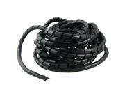 Unique Bargains Unique Bargains 8M 26.2Ft PE Polyethylene Spiral Cable Wire Wrap Tube Black 12mm