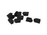 10 Pcs Black Rubber Anti Dust Cover Cap Protector for IEEE 1394 6P Female Port