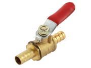 1 4 Barb Tube Red Lever Handle Full Port Ball Valve 2 Way Male