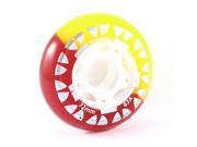 Unique Bargains 22mm Inline Dia Bearing Replacement Roller Skate Wheel Red Yellow