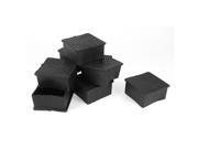 Unique Bargains 10 Pieces Square Black Rubber Foot Protectors 60mm x 60mm for Chair Desk