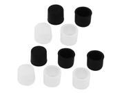 10 Pcs Black Clear Silicone RCA Female Connector Dust Proof Protector Cover