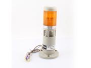 Industrial Yellow Tower Lamp Buzzer Alarm Warning Light AC 220V