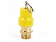 Unique Bargains Air Compressor Gold Tone Yellow 1 4PT Thread Safety Pressure Relief Valve