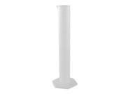Unique Bargains 50mL Hex Base Laboratory Measurement Clear White Plastic Graduated Cylinder