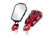 Unique Bargains Pair Motorbike Red Handlebar End Blind Spot Rearview Back View Mirror