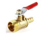 Unique Bargains 8mm Barb Joint to 3 8 PT Male Threaded Single Lever Handle Ball Valve