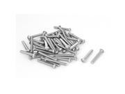 50 Pcs 0.7mm Pitch 2.5mm Stainless Steel Hex Socket Button Head Screws M4x30mm